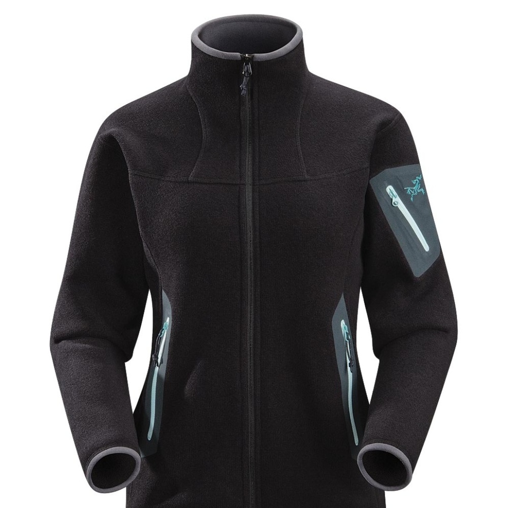 Arc'teryx Women Black and Mint Polartec Covert